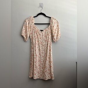 Forever 21 Cream Puff Sleeve Midi Sundress